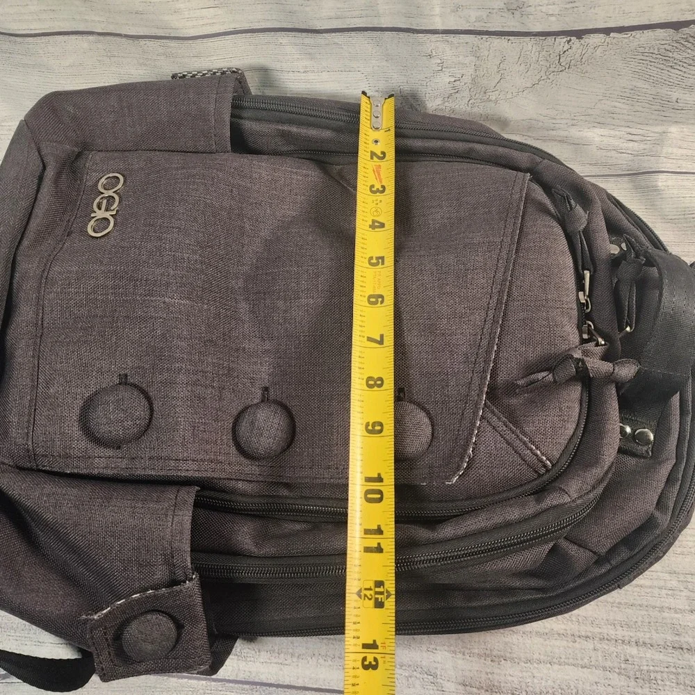 OGIO Soho Laptop Backpack Dark Gray Heathered Chevron Lining Womens Travel Bag